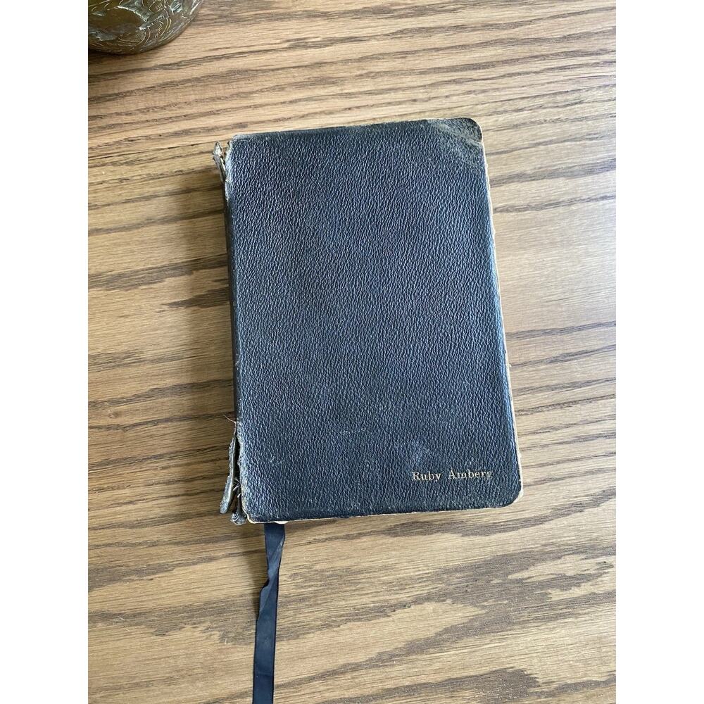 Vintage 1950s Holy Bible King James Red LetterSoft Bound French Moroccan Leather